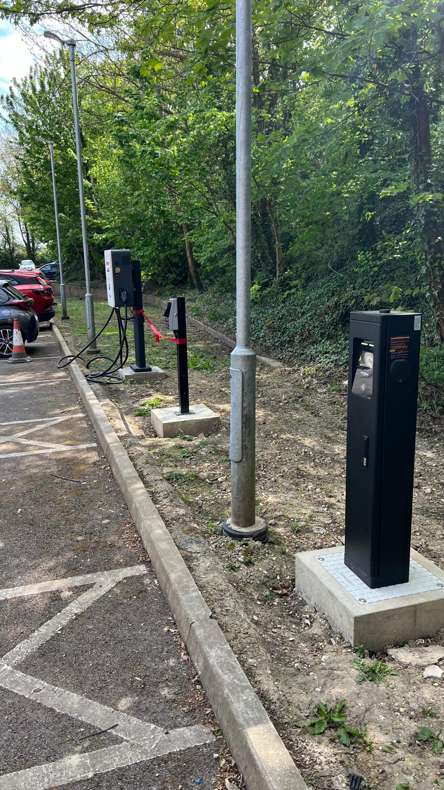 Completed EV charging facility at Aldingbourne Country Centre